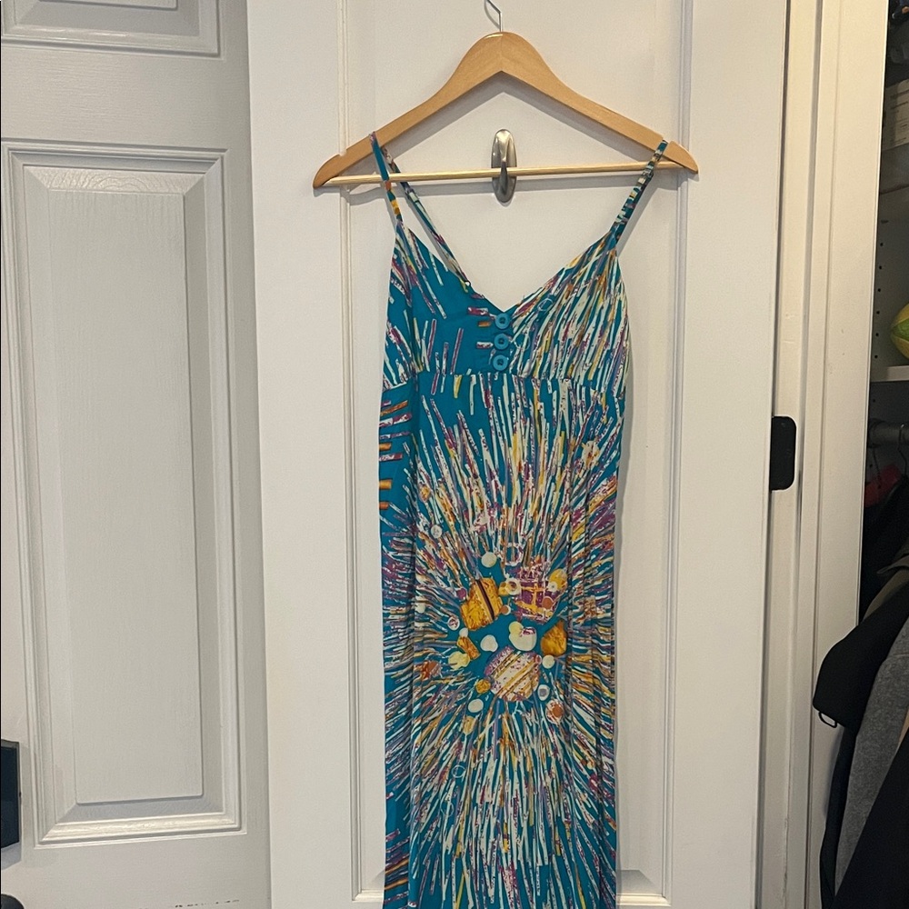 Urban Behavior Teal and Multicolor Maxi Dress